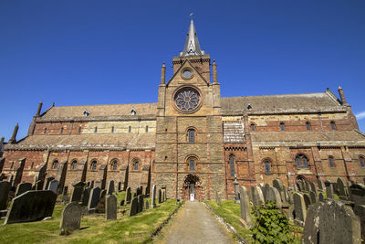 St magnus cathedral in kirkwall on orkney in scotland, uk