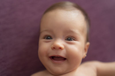 Beautiful baby smiling at the camera