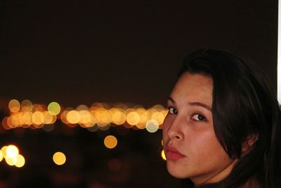 Close-up portrait of young woman