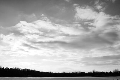 Low angle view of silhouette trees against sky