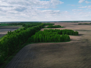 Scenic view of land against sky