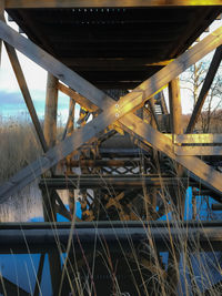 Low angle view of bridge over river