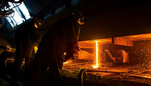 Man welding in workshop