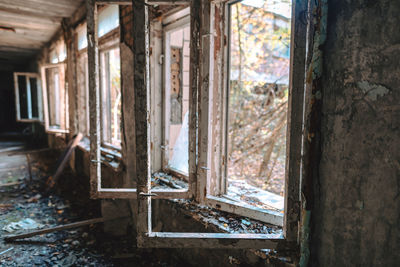 Interior of abandoned house