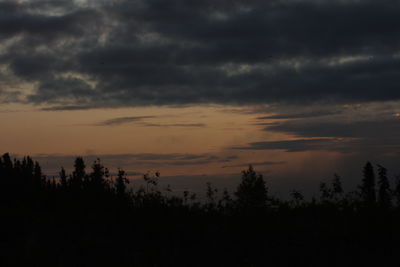 Scenic view of dramatic sky during sunset