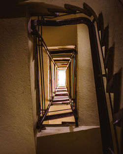 Directly below shot of staircase in building