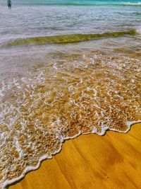 High angle view of beach