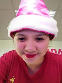 Portrait of cute girl smiling