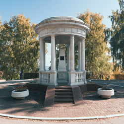 View of historical building in park