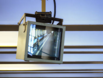 Germany, berlin, screen from video surveillance, photograper at s-bahn station