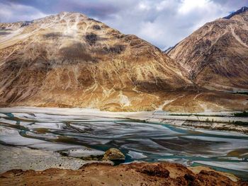 Scenic view of himalayan river 