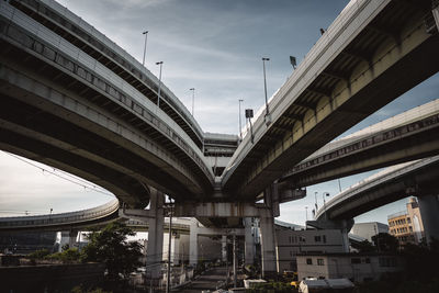 Low angle view of bridge against sky