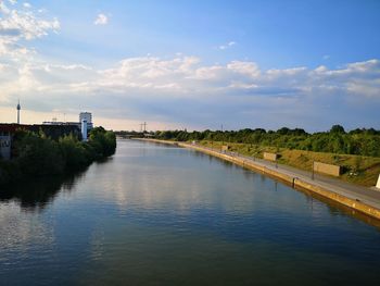 Scenic view of river against sky