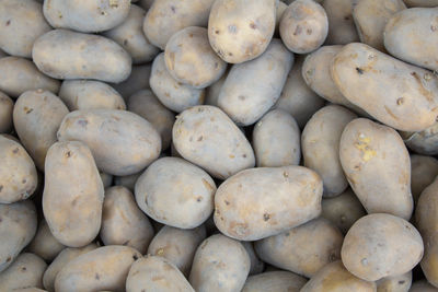 Full frame shot of potatoes for sale at market stall