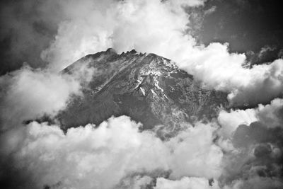 Low angle view of mountain against sky