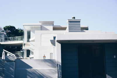 Low angle view of building against clear sky