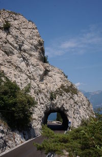 View of rock formation against sky