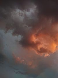 Low angle view of storm clouds in sky