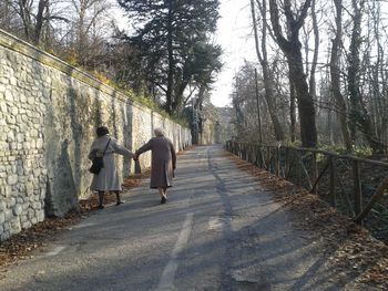 People walking on footpath