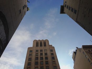 Low angle view of buildings against sky