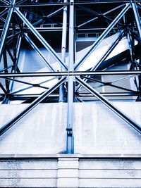 Low angle view of metallic structure