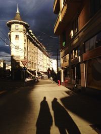 City street with buildings in background