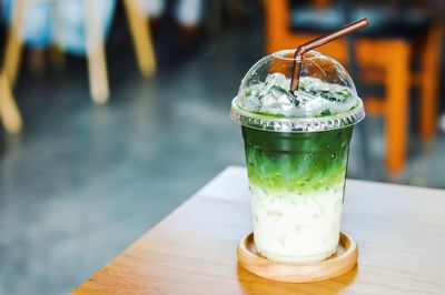 Close-up of drink on table