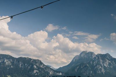 Low angle view of mountain against sky