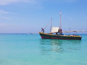 Sailboats in sea