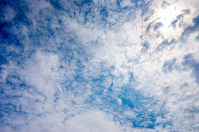 Low angle view of clouds in sky