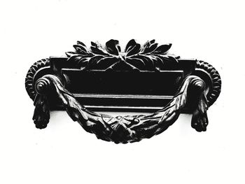 Close-up of object over white background