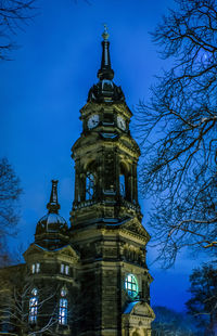 Clock tower at night