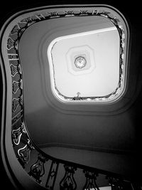 Low angle view of spiral staircase