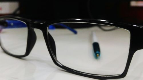 Close-up of eyeglasses