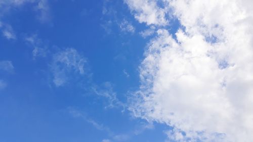 Low angle view of clouds in sky