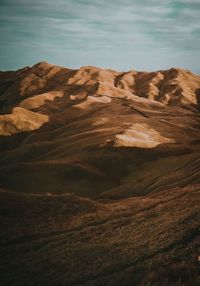 Scenic view of arid landscape