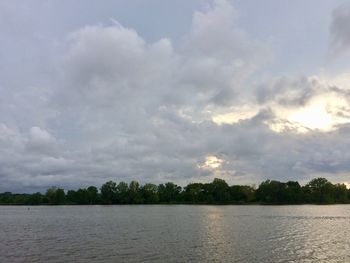 Scenic view of river against sky