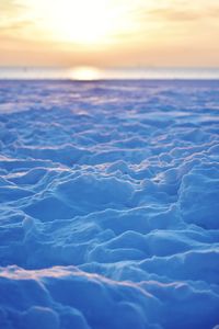 Snowy beach in gdynia