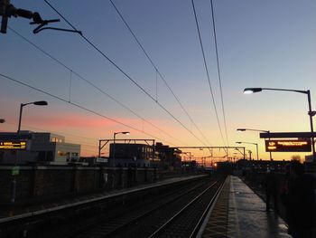 Railroad tracks at sunset