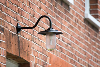 Low angle view of brick wall