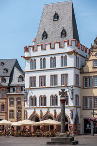 Low angle view of building against sky