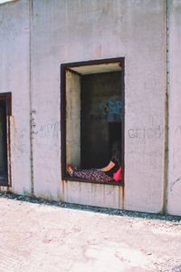 Window of abandoned house