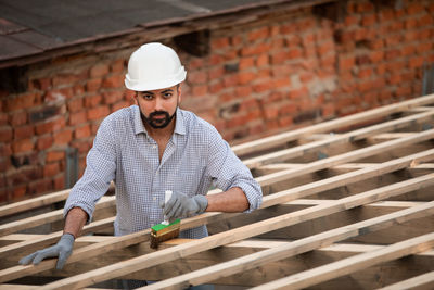 Man working at construction site