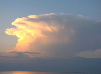 Scenic view of cloudy sky during sunset