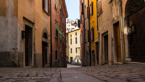 Alley amidst residential buildings