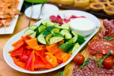 Close-up of food in plate