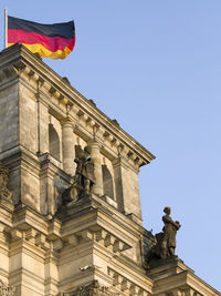 Low angle view of historical building against sky