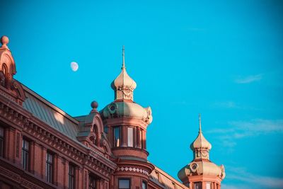 Low angle view of cathedral against blue sky