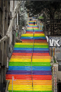 Close-up of multi colored wall