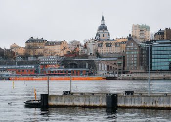 Bridge over river in city